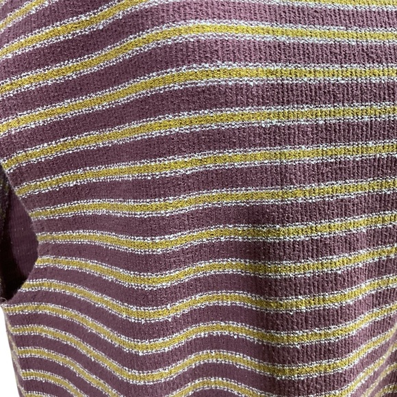 PacSun Women's M Medium Rose Compass Striped Baja Knit Tank Top Oversized - Picture 3 of 6